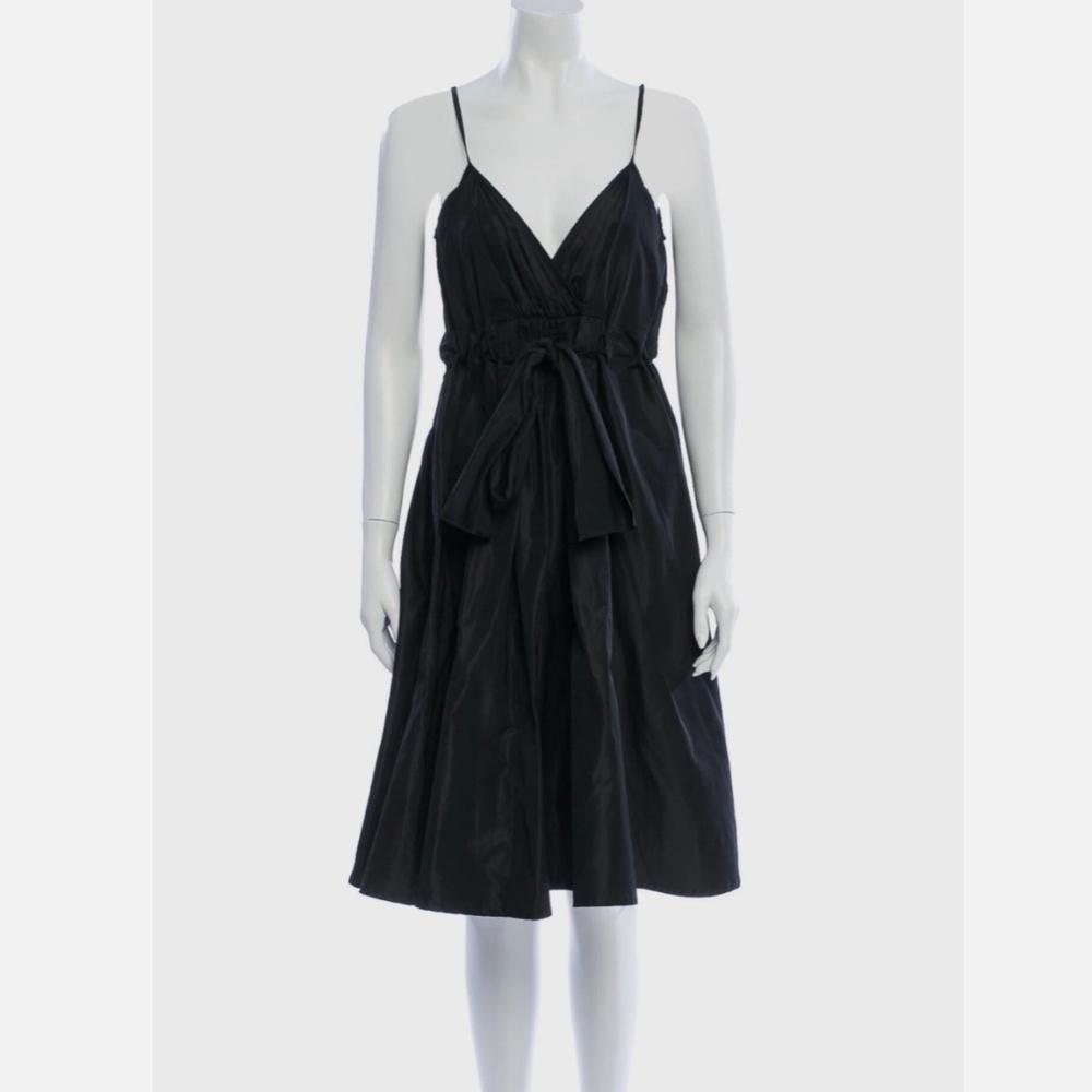 ★JIL SANDER V-neck A-Line Dress Black EU36★